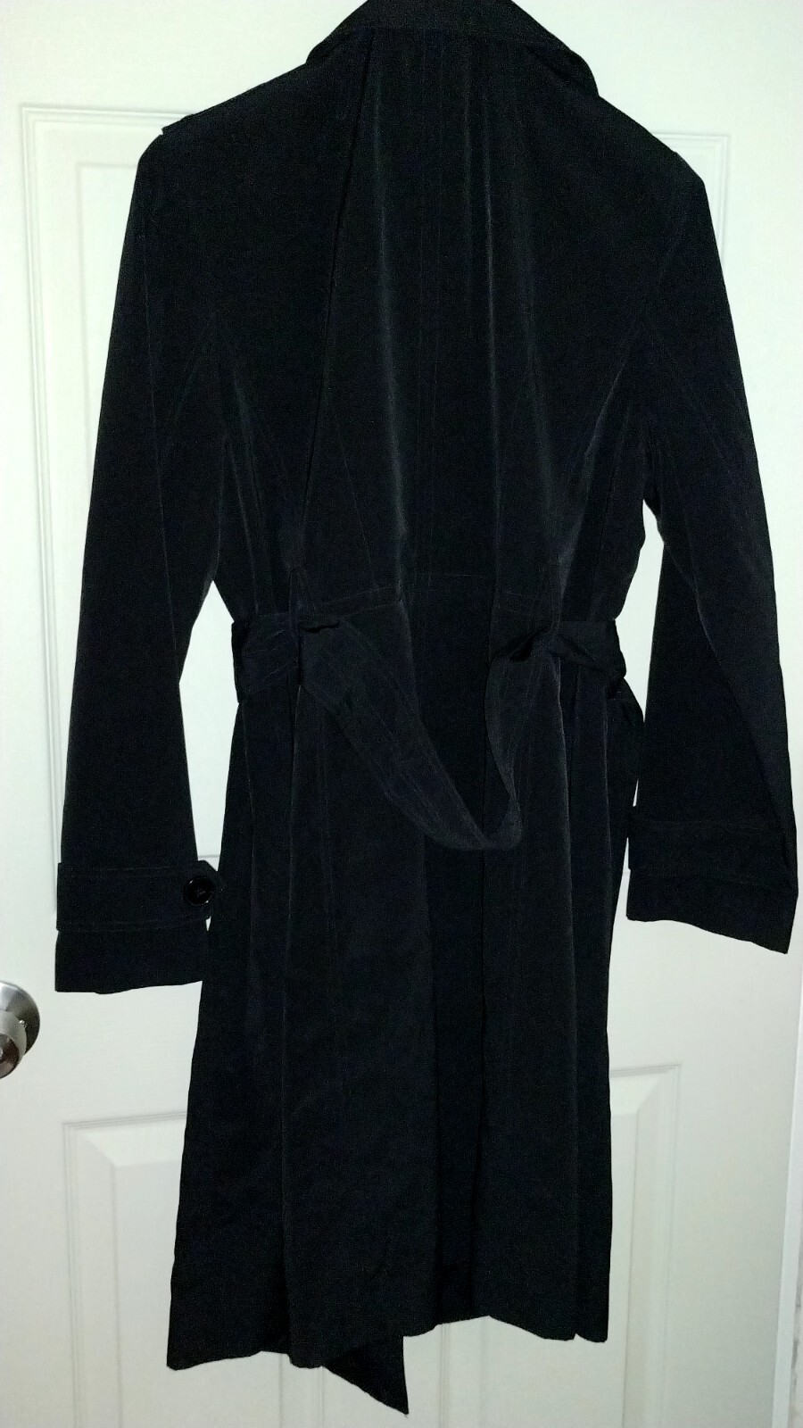 Women's London Fog Black Trench Coat Size Medium 10 eBay