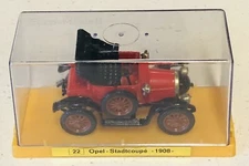 Ziss Euro Modell Opel Stadtcoupe 1908 Diecast Red With Case Made In Germany