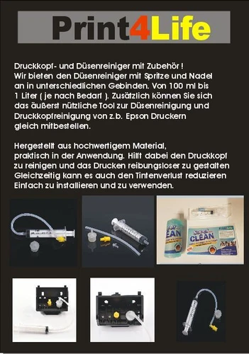 1000ml Druckkopfreiniger für z.b. Brother Düsenreiniger für Brother mit Zubehör