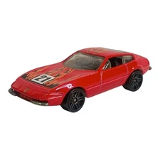 Hot Wheels Ferrari 365 GTB/4 #21 Red w/ Flame Decals Diecast Car 1:64 Mattel