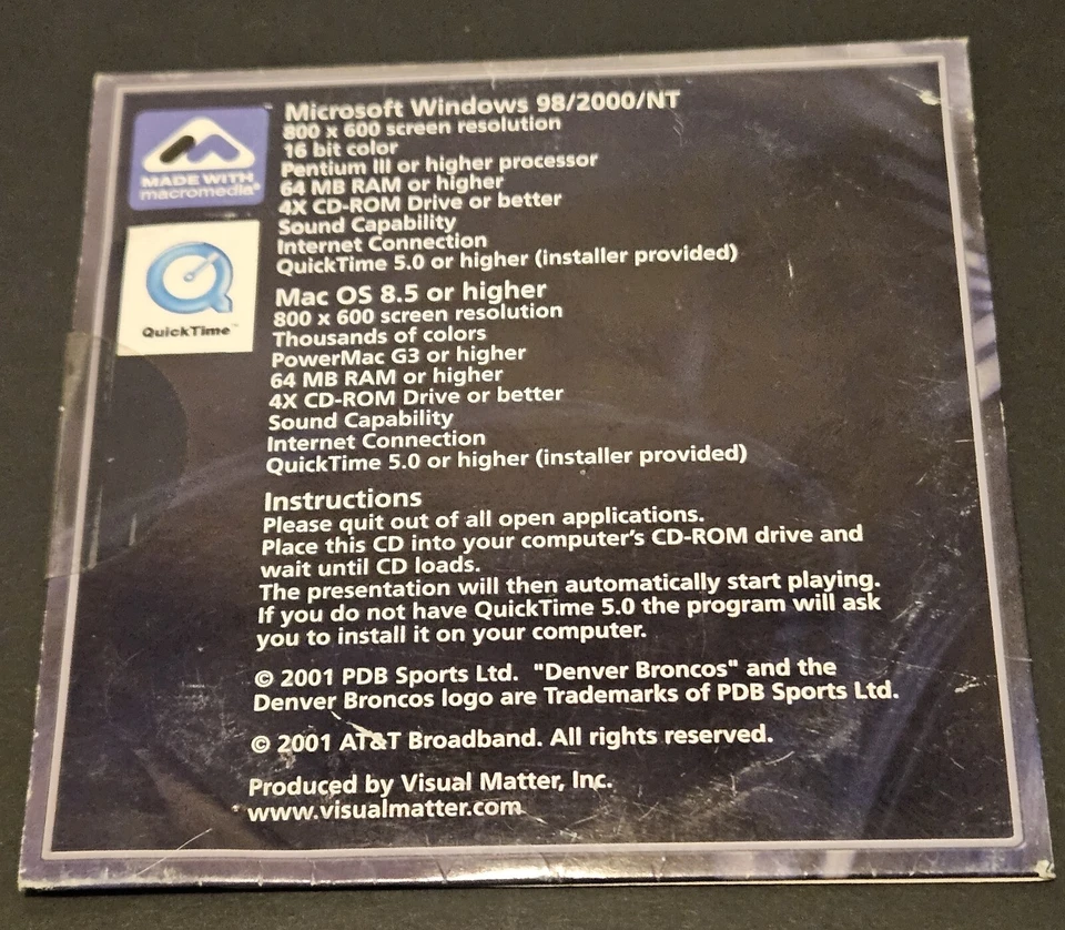 Invesco Field at Mile High Inaugral Season Commemorative Cd-Rom New - Image 2 of 2