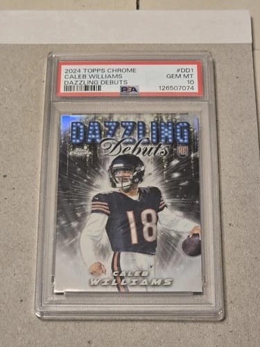 2024 Topps Chrome Caleb Williams Dazzling Debuts RC #DD-1 PSA 10 Gem Mint POP 78