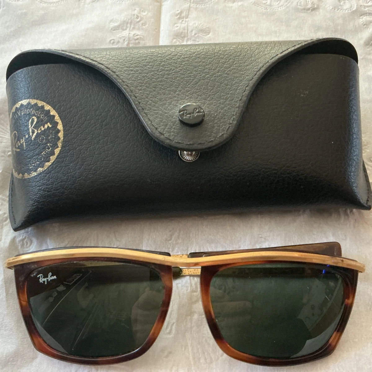 Ray-Ban Rectangular Metal Original Vintage Sunglasses for sale | eBay