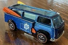 Vintage Hot wheels REDLINE 1969 Blue BEACH BOMB All Original, Dark In.