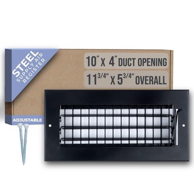 Fits 10x4 Duct Opening Steel Adjustable Air Supply Grille by | Register Vent ...