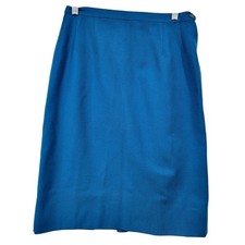 Jantzen Size14 Blue Vintage Classic Wool Mini Skirt 50s Diving Girl USA Pencil