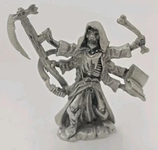 Rawcliffe Pewter Undead King Figurine Lich Wizard w Six Arms