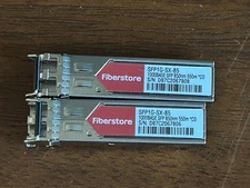 USED Lot of two (2) Fiberstore SFP1G-SX-85 1000 BASE SFP 850nm 550m modules