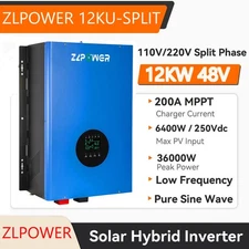 12000W 48V Solar Hybrid Inverter Off Grid 250V 200A MPPT Solar Charge Controller