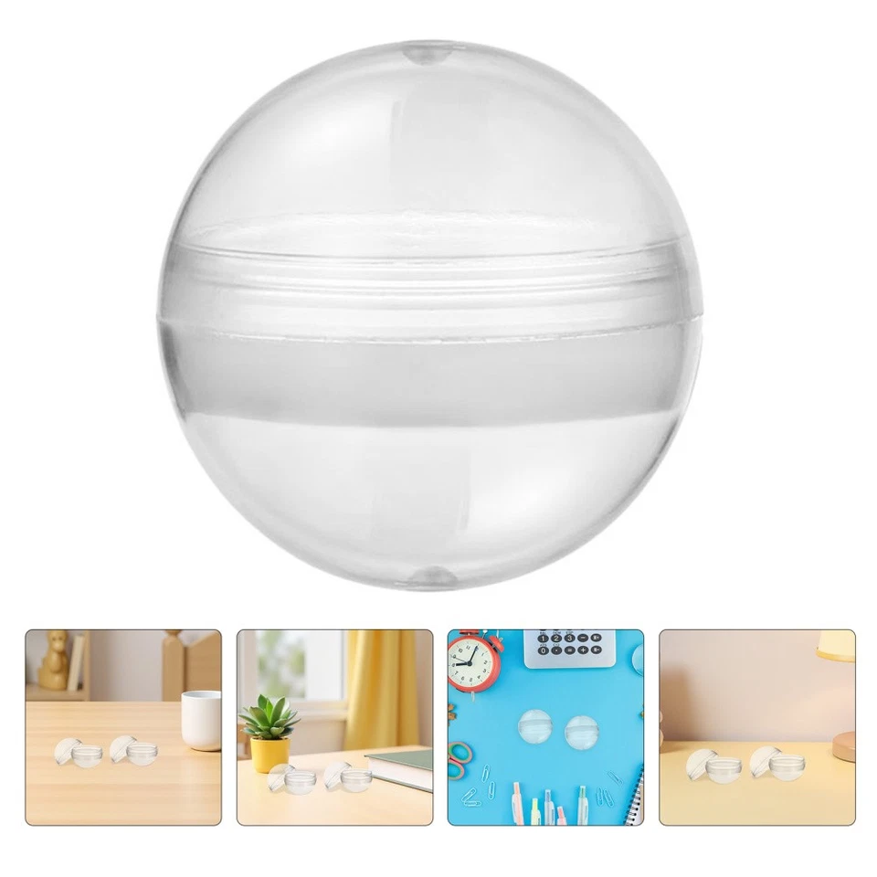 60 Pcs Capsule Vuote Palline Plastica Trasparente Sfere Di Riempibili Rotonde - Immagine 3 di 4