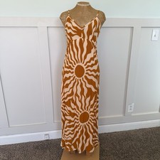 Patrons Of Peace Maxi Dress Women’s MED Tropical Beach Vacation Resort Gauzy