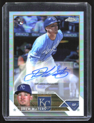 2023 Topps Chrome Update Drew Waters RC Refractor Auto /499 Royals
