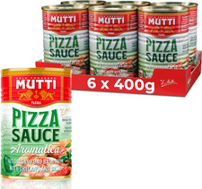 Mutti Flavoured Pizza Sauce - 6 Pack of 400G Jars for Delicious Pizzas