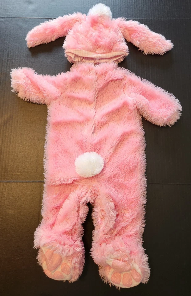 Talla 6-12 Meses Infantil Precioso Rosa Wabbit Disfraz Conejo Difuso 2 Piezas Foto 3 de 4