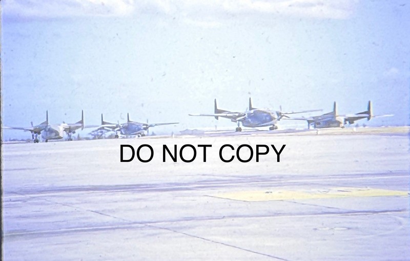 Vietnam War USAF Clark Air Force Base C-119 Gunship Flight Line 1973 Slide (118)