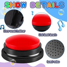 8PCS Voice Recordable Talking Button Sound Button Answer Buzzer