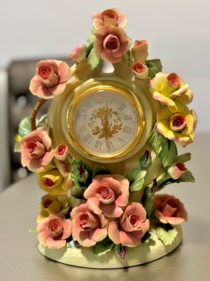 Capodimonte Roses of Romance Clock Fine Porcelain Made In Italy | eBay