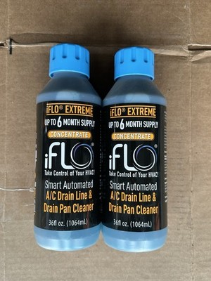 Lot of 2 iFLO Extreme Smart A/C Drain Line and Pan Cleaner 1 Year Supply