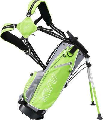 KVV Junior Golf Stand Bag, Green Stand Bag for Children Kids Ages 4-6