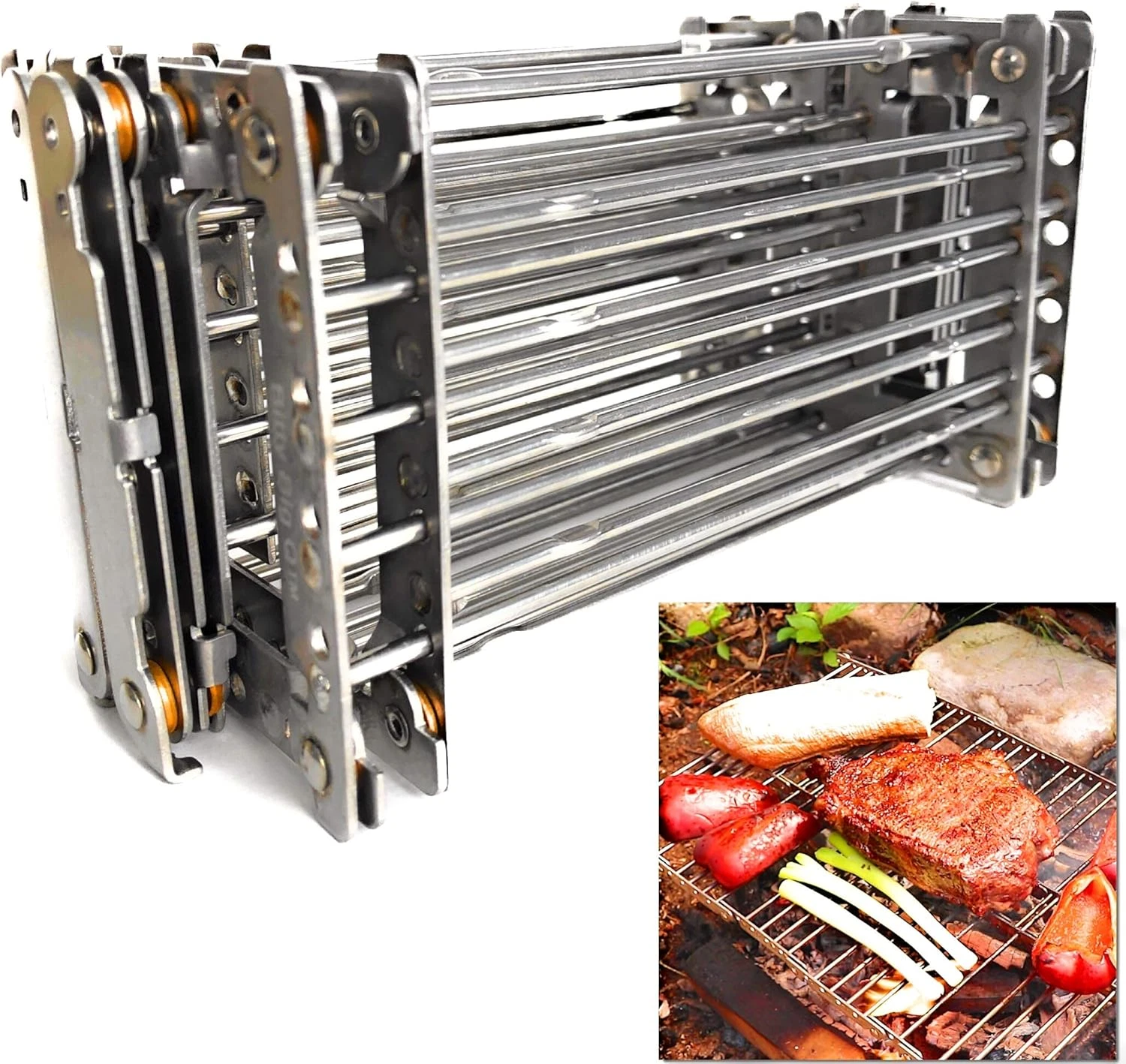 Ultra Compact Stainless Steel Portable Camping Grill - Lightweight & Durable
Opens in a new window o