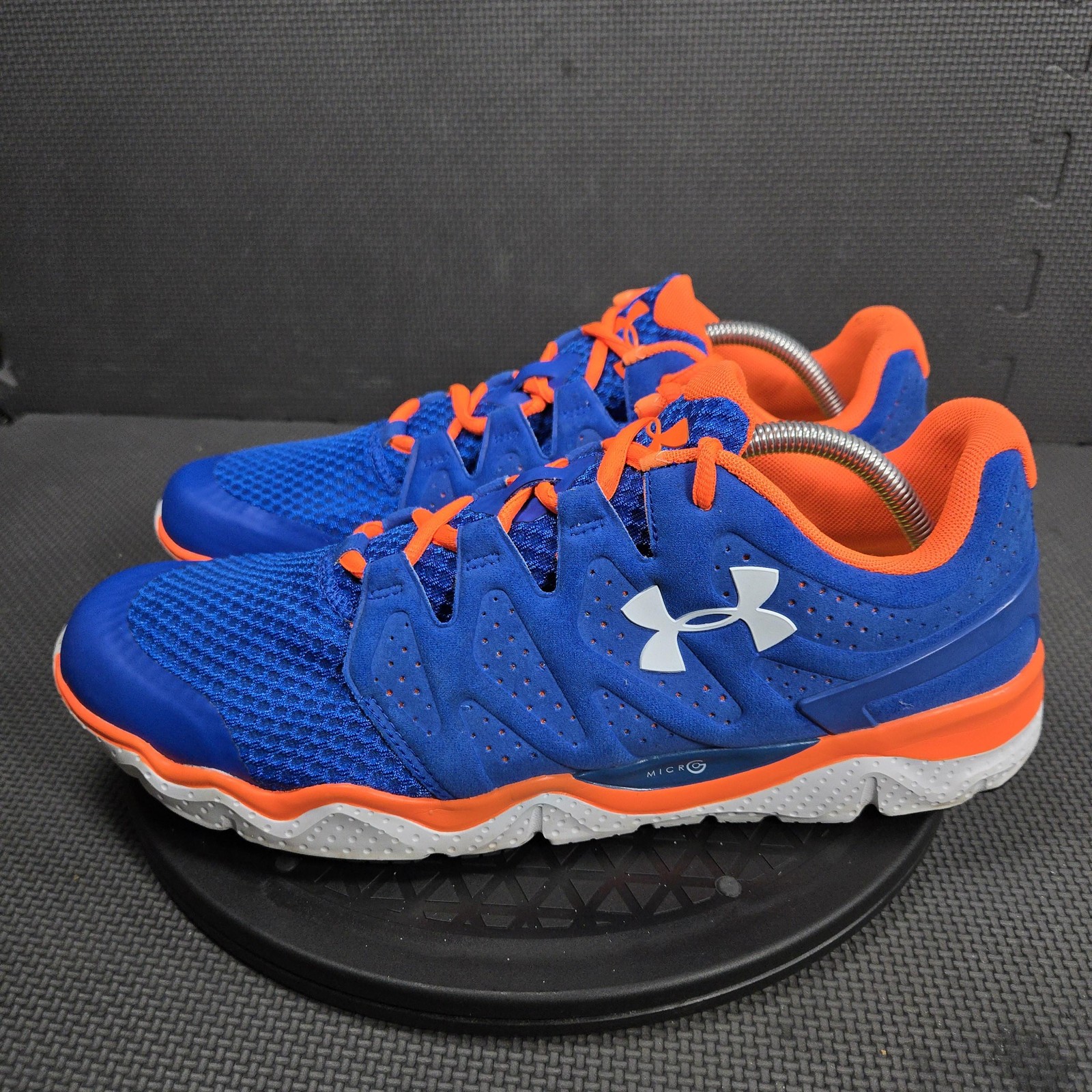 Under Armour Micro G Shoes Mens Size 11.5 Blue Orange Sneakers 1255123-406 thumbnail 3