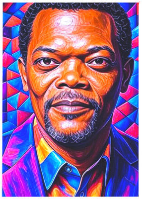 SAMUEL L JACKSON * Custom ACEO * Fun Novelty * CELEBRITY * Art Card * ATC
