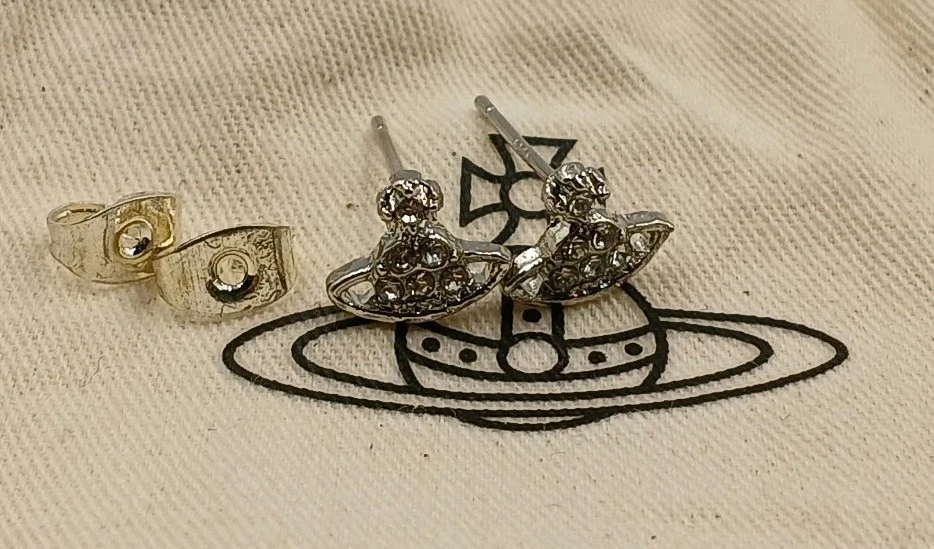 Pendientes Vivienne Westwood S925 - Versión Salvaje Japón Con Bolsa Embalaje Original Foto 3 de 3