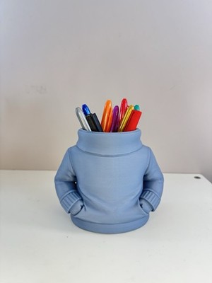 Blau Hoodie Stifthalter Schreibtisch Organizer | Bleistift Topf | Home Office Dekor