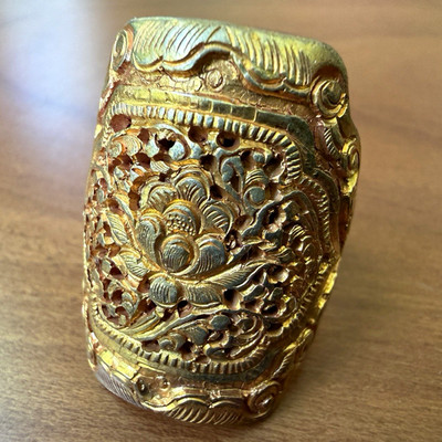 Handmade Nepalese gold plated ring