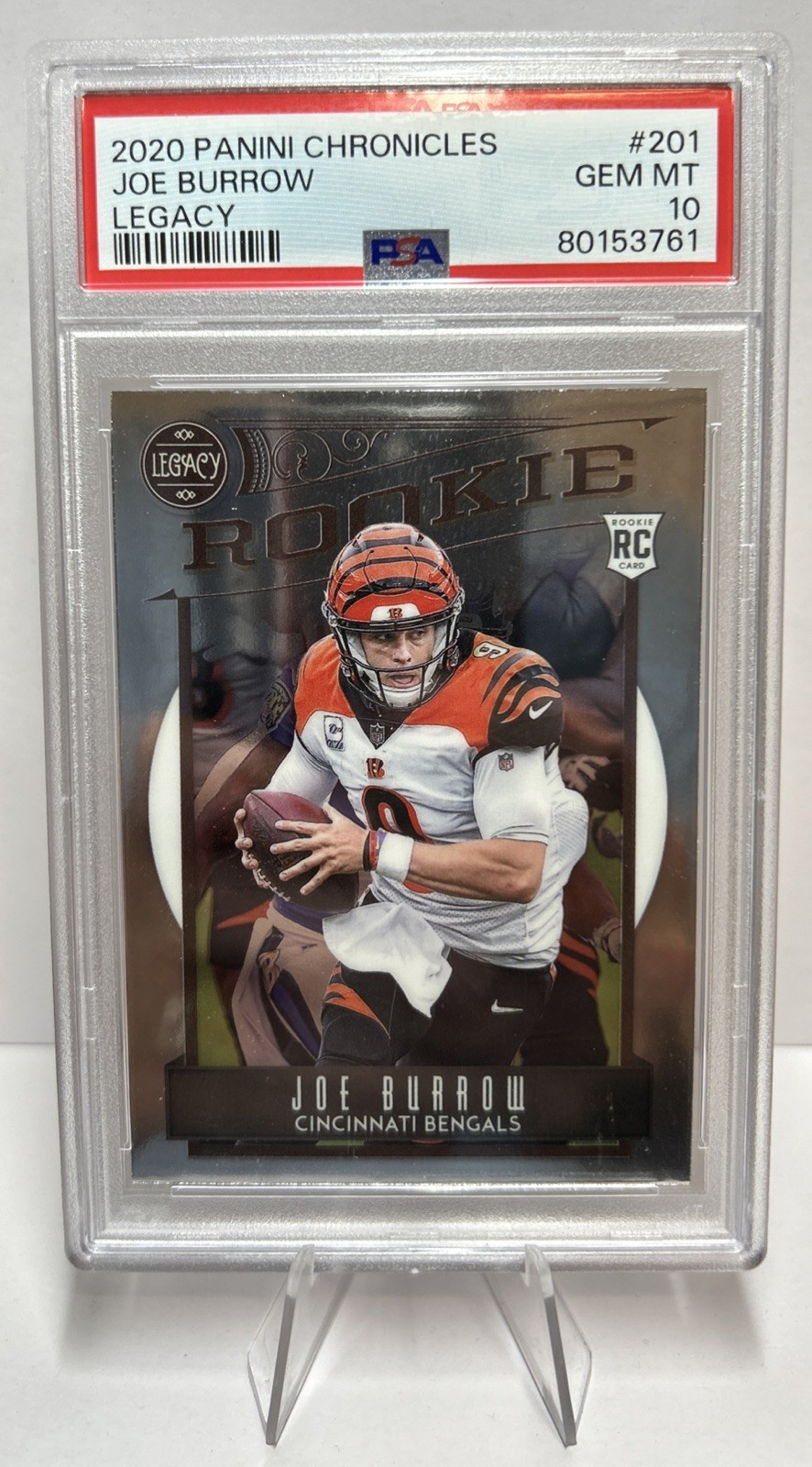 Joe Burrow 2020 Panini Chronicles Legacy RC CARD#201 PSA 10 NICE!!