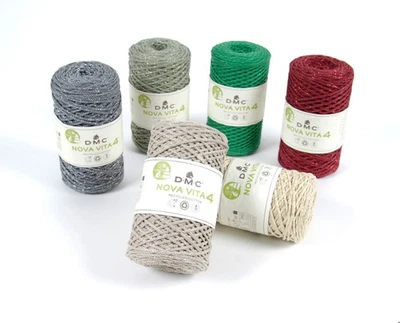 DMC Eco Vita Size 4 Metallic Effects, Baumwolle Recycelt, 250g/200m Nd 4-5
