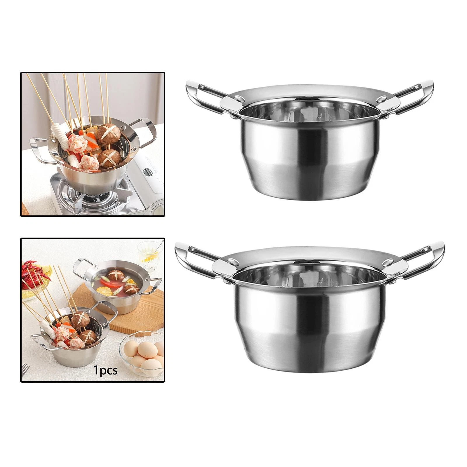 Stainless Steel Mini Hot Pot Hotpot Pot for Commercial Family Gathering Home