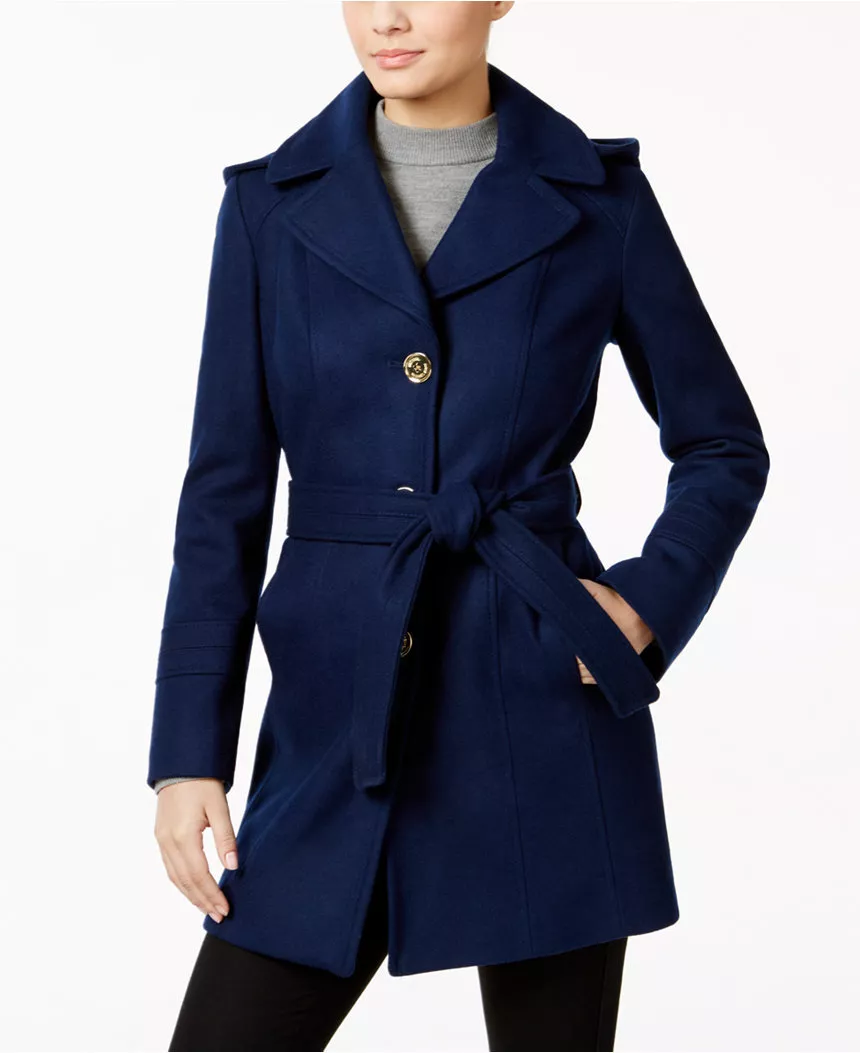 Michael kors petite hooded coat deals