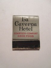 La Caverna Hotel Carlsbad, New Mexico - Original Book of Matches