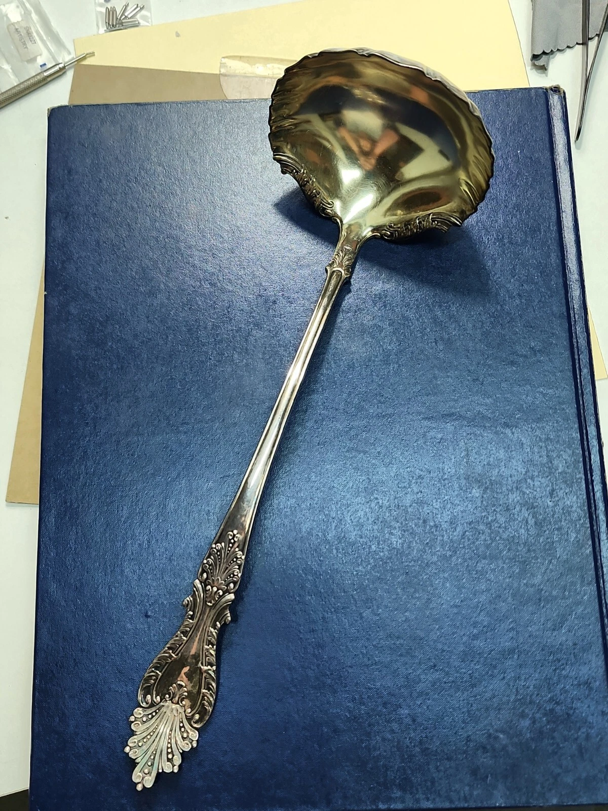 Rogers & Hamilton 1896 Silverplate "Raphael" Serving Spoon Punch Ladle No Mono