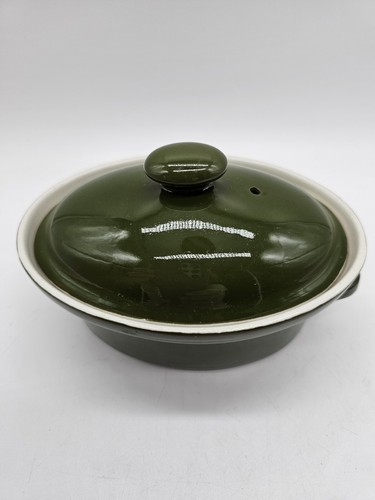 Hall China GREEN 5 1/2" INDIVIDUAL CASSEROLE W/LID #73 - Picture 12 of 13