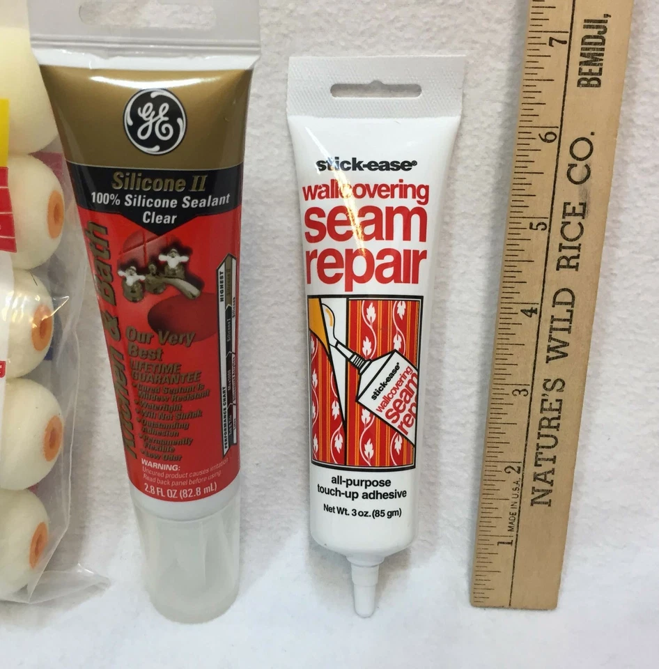 Lote de accesorios de pintura cepillo de pintura rodillos de espuma 3M lijadora manual costura reparación silicona Foto 2 de 4