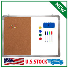 24 x 18" Combination Whiteboard Bulletin Board Set - Dry Erase/Cork Board New