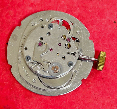 Vintage used Timex  manual wind movement Working  for parts   (X 92)