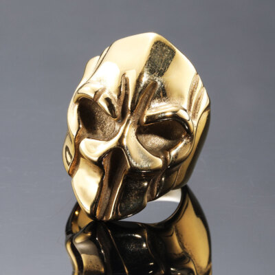 Vintage Spartan Warrior Helmet Ring Gothic Punk Ring Stainless Steel Size 7-13
