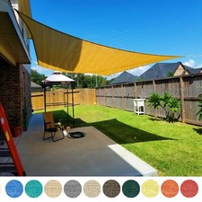 8'x12' Sun Shade Sail Rectangle Fabric Awning Canopy Cover Garden Outdoor Patio
