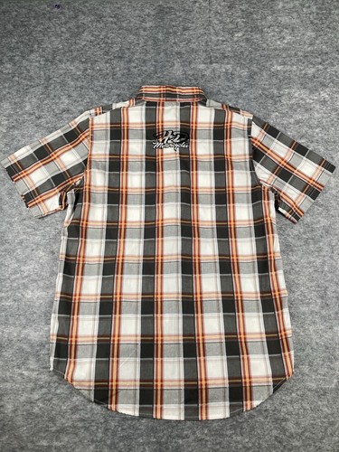 Harley Davidson Mens Shirt M Plaid Short Sleeve Vented H-D Performance - Picture 8 of 9