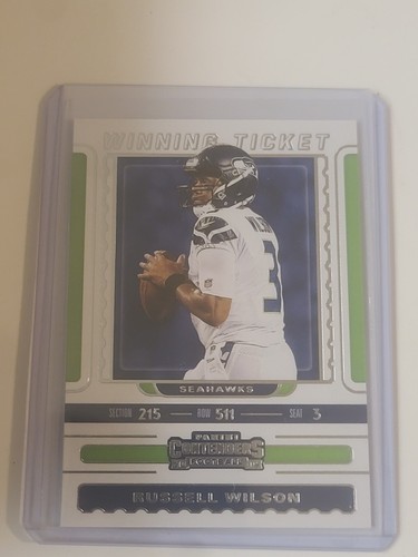 2019 Panini Contenders Winning Ticket Russell Wilson Seahawks In Toploader - Picture 3 of 7