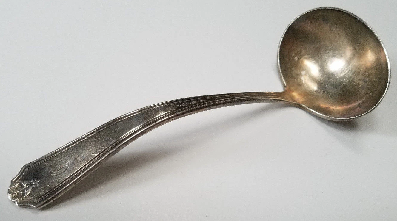 Vintage Gorham EP 1923 S Gravy Spoon / Ladle - 6 3/4'' -Silverplate Nice & Clean