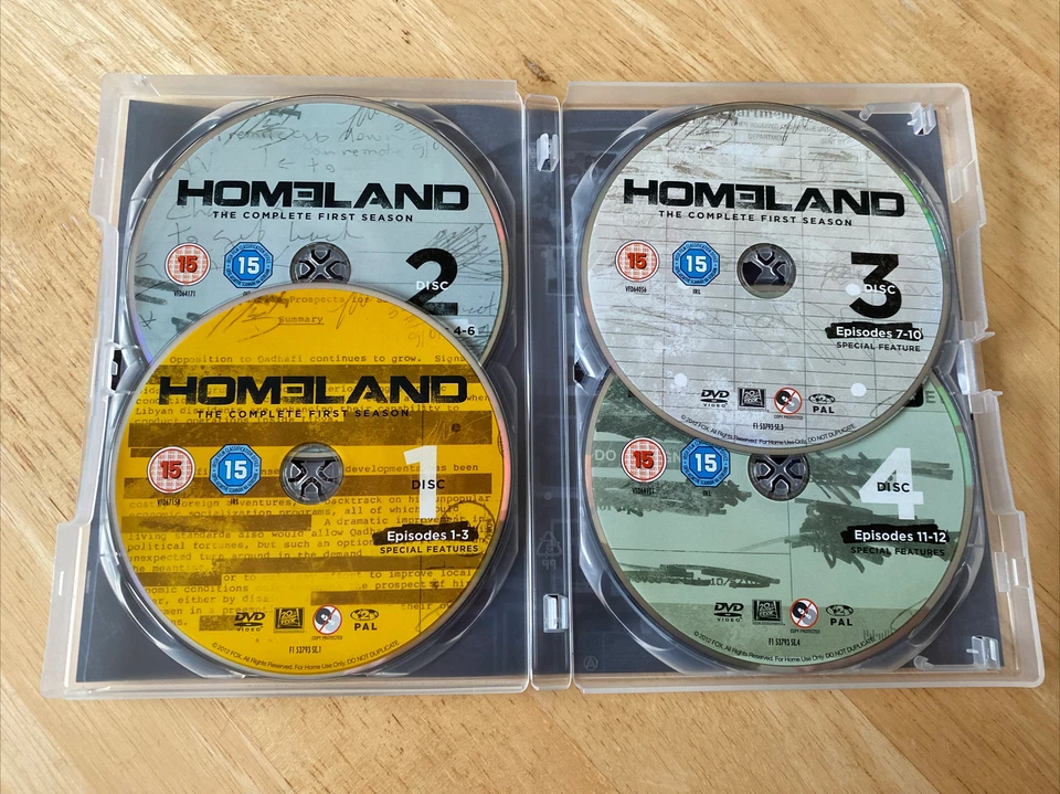 Homeland : Complete First Season (2011) 4 DVD Box Set Cert 15 Claire Danes 1 One - Image 3 of 3