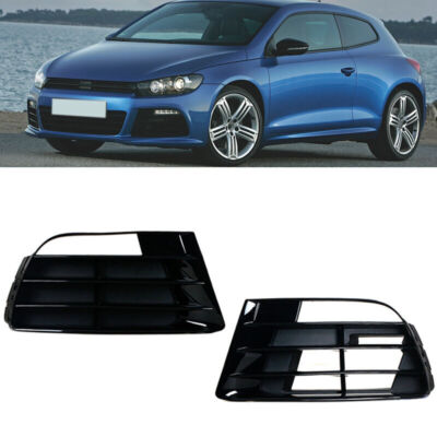 Pair Front Bumper Fog Light Cover Grille For VW Scirocco R 2009-2014