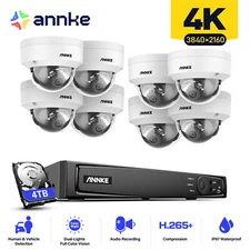 ANNKE H.265+ 4K 8CH NVR 8MP POE Security Camera System Outdoor Human Detection