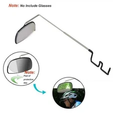 .Bicycle Cycling Riding Mirror Helmet Mount Rearview Eyeglass View Rear Hot~