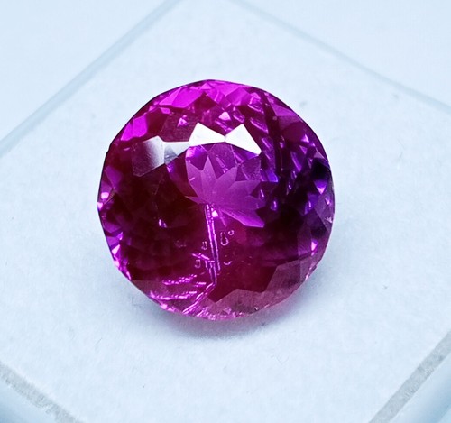 Piedra preciosa suelta redonda de zafiro Montana rosa púrpura natural de 8,85... - Imagen 2 de 12