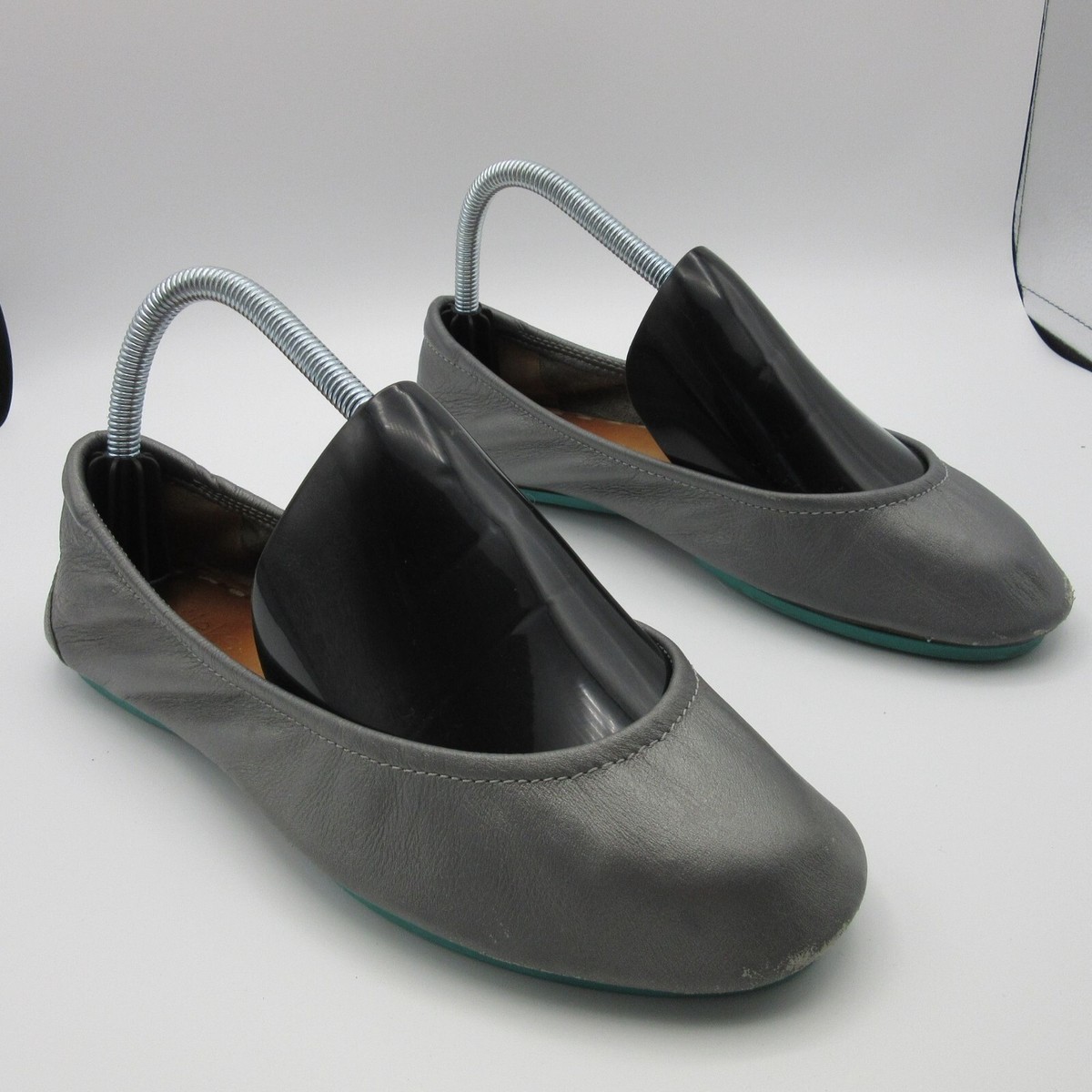 Tieks By Gavrieli Silver Metallic Pewter Classic Ballet Flats Womens